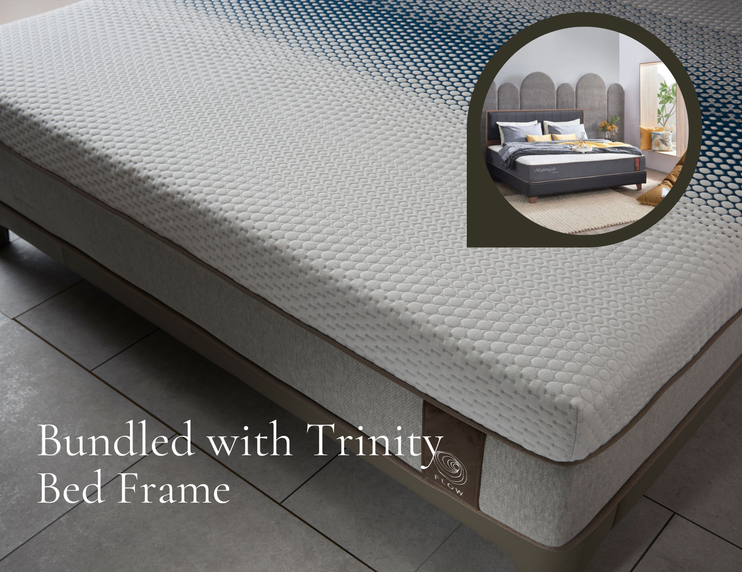 Flow Mattress + Trinity Bed Frame Bundle