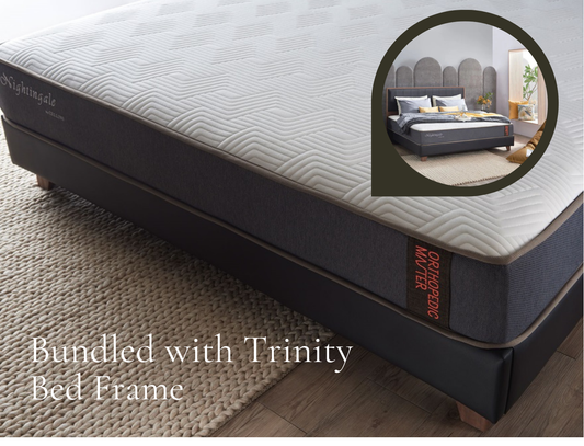 Orthopedic Master Mattress + Trinity Bed Frame Bundle